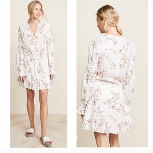 PAIGE Yardley Long Sleeve Floral Print Dress Small